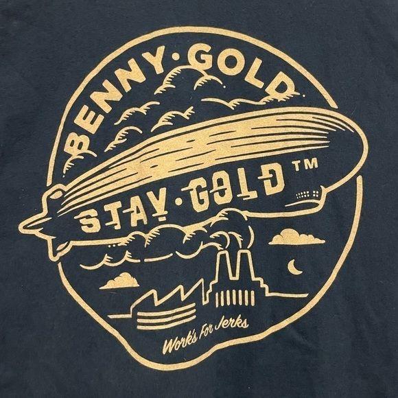 Benny Gold Cotton Navy Short Sleeve Shirt Size XL - Picture 4 of 5